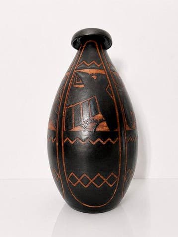 Boch Frères Keramis - Charles Catteau - Vase - modèle 960,, Antiquités & Art