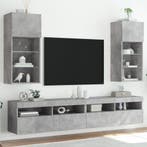 Betongrijs Tv-meubel LED | Tweede Kansje | OP = OP, Minder dan 50 cm, Verzenden, Nieuw, Glas
