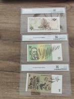 Australie, Nouvelle-Zélande. - 3 slabbed banknotes - Various