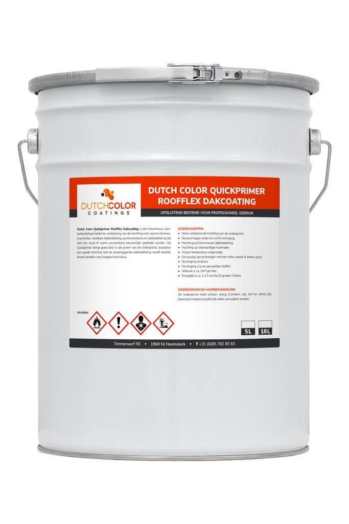 DCC Quickprimer Roofflex Dakcoating Zwart 10L, Doe-het-zelf en Bouw, Verf, Beits en Lak, Zwart, Nieuw, Verzenden