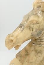 sculptuur, Testa di Cavallo - 22.5 cm - Albast, Steen