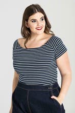 Shirt Hell Bunny tricot streepje maat 44/46/48, Verzenden, Nieuw