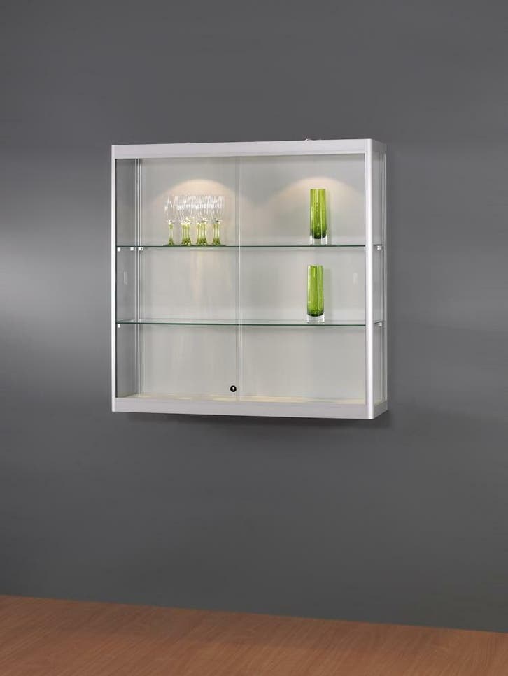 *TIP*  Luxe vitrinekast aluminium 100 cm wandkast, Zakelijke goederen, Kantoor en Winkelinrichting | Winkel en Inventaris, Ophalen of Verzenden