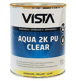 Vista Aqua 2K PU Clear transparante lak voor wanden en vloer, Verzenden, Nieuw