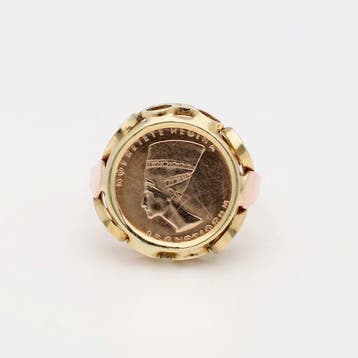 Ring - 14 karaat Geel goud, Handtassen en Accessoires, Nieuw