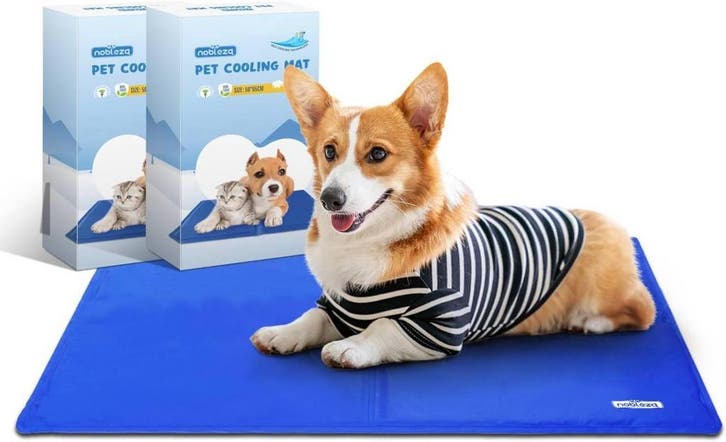 Koelmat Hond & Kat - 65x50 cm - Blauw - Nobleza, Dieren en Toebehoren, Honden-accessoires, Nieuw, Verzenden