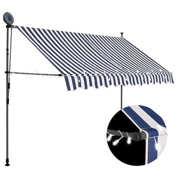 Auvent 250cm bleu/blanc : produit seconde chance durable, Verzenden