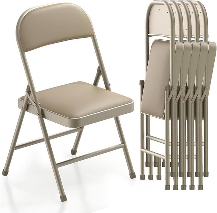 Klapstoelen - Vouwstoelen - Set van 6 - Eettafelstoelen - Kh, Caravans en Kamperen, Kampeermeubelen, Nieuw, Verzenden