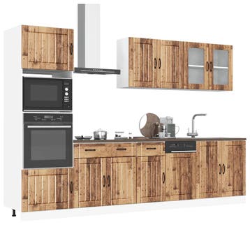 vidaXL 7-delige Keukenkastenset Kalmar bewerkt hout oud, Verzenden