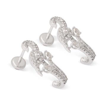 Oorbellen - 14 karaat Geel goud, Witgoud - 1.10ct. tw., Nieuw
