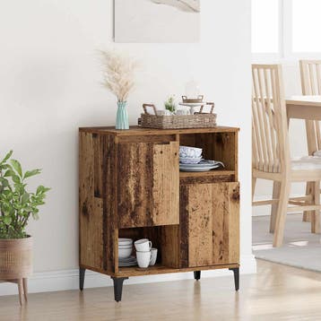 vidaXL Dressoir Oudhout 60 x 35 x 70 cm Bewerkt hout, Verzenden