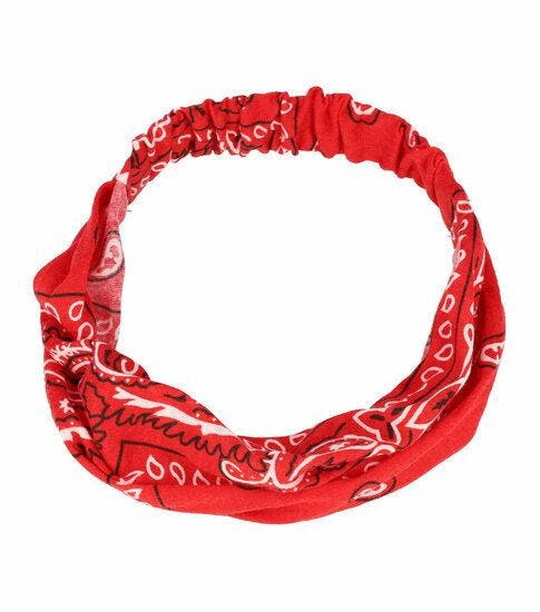 Haarband 3-in-1 - Paisley Print - Rood, Handtassen en Accessoires, Uiterlijk | Haarverzorging