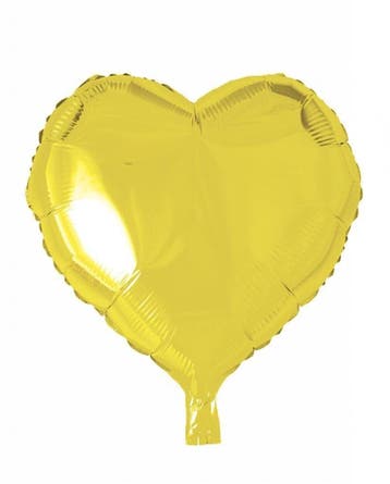 Helium Ballon Hart Geel 46cm leeg, Hobby & Loisirs créatifs, Verzenden