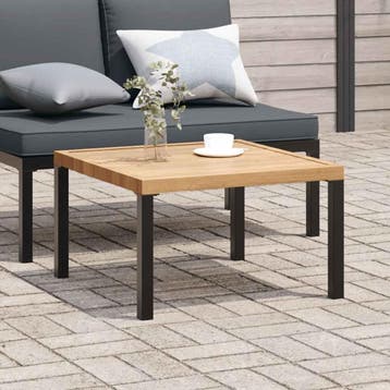 vidaXL Tuintafel 65x65x40 cm aluminium zwart, Verzenden, Nieuw