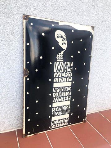 Wiener Werkstätte Art Nouveau - Enseigne publicitaire - Rare, Antiek en Kunst