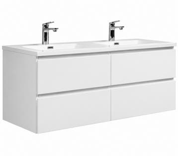 Badkamermeubel Set Angela 140cm Wit Badmeubel en, Huis en Inrichting, Badkamer | Badkamermeubels, Verzenden, Nieuw