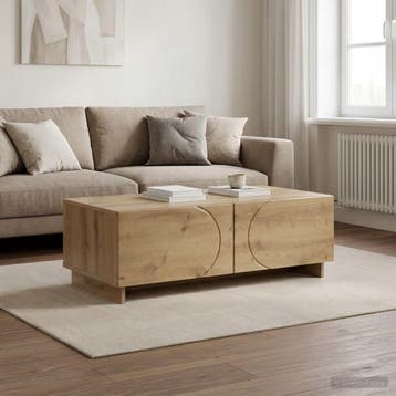 vidaXL Salontafel Artisanaal eiken 102 x 50,5 x 35 cm, Huis en Inrichting, Tafels | Salontafels, Verzenden, Nieuw