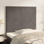 vidaXL Hoofdbord donkergrijs 80x5x118/128 cm Fluweel, Verzenden
