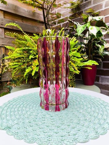 Fidenza Vetraria - Vaas - Glas - Dahlia-patroon