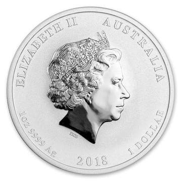 Australië. 1 Dollar 2018 1 oz Australia $1 Silver Lunar Year