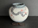 Vaas - Klei, Shigaraki Ware() Bloemenvaas “Licht Sneeuw &