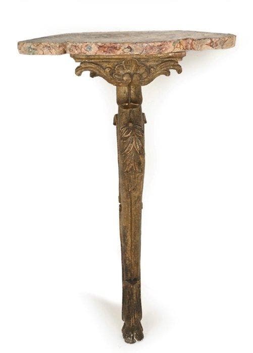 Wandtafel (2) - Verguld hout - Paar hoekbeugels, Antiek en Kunst, Antiek | Overige Antiek