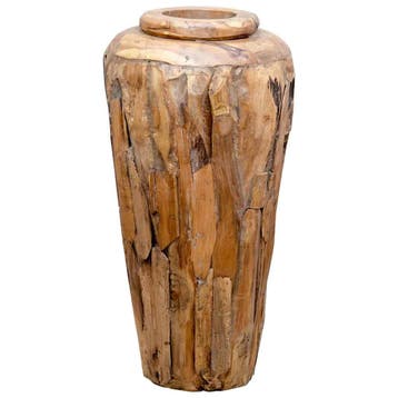 vidaXL Decoratievaas 40x80 cm massief teakhout, Verzenden