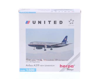 Schaal 1:500 Herpa 509015 United Airlines Airbus A319 Reg..., Ophalen of Verzenden