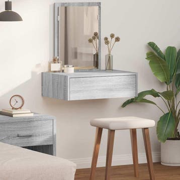 vidaXL Kaptafel Grijs 60 x 40 x 70 cm Bewerkt hout, Verzenden