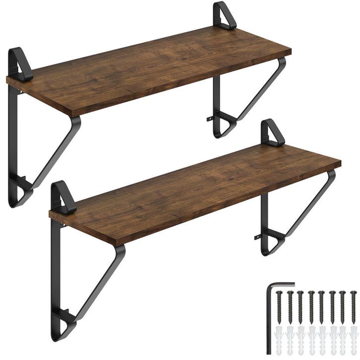 tectake 2 wandplanken Irvine - Industrieel hout donker, rust, Maison & Meubles, Maison & Meubles | Autre, Envoi
