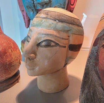 Antieke Egyptische stijl Steen Een paar decoratieve