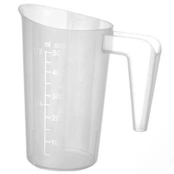 Maatbeker | Kunststof | 500ml | Maatverdeling | Stapelbaar, Verzenden, Nieuw in verpakking