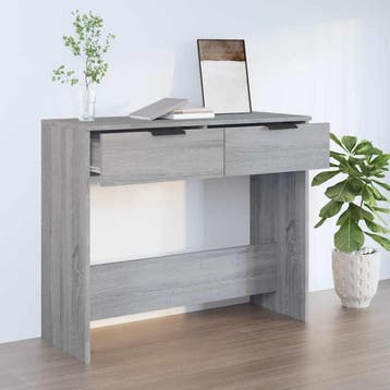 vidaXL Wandtafel 90x36x75 cm bewerkt hout grijs sonoma, Verzenden