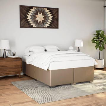 vidaXL Bedframe kunstleer cappuccinokleurig 160x200 cm, Verzenden