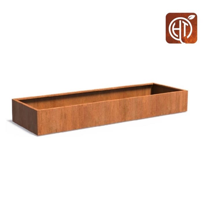 Cortenstaal plantenbak 2mm dik 300x100x40cm - Zonder bodem, Tuin en Terras, Bloembakken en Plantenbakken, 30 tot 60 cm, 100 cm of meer