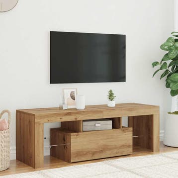 vidaXL Tv-meubel met LED 120x36,5x40 cm bewerkt hout, Verzenden