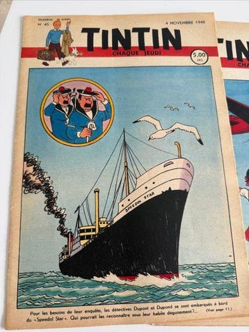 Ensemble de 3 fascicules Journal Tintin de 1948 -