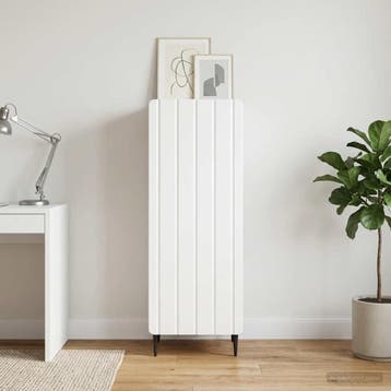 vidaXL Dressoir Hoogglans Wit 34,5 x 33 x 92 cm Bewerkt hout, Verzenden, Nieuw
