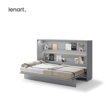 Lenart Bed Concept Horizontaal Opklapbed 120x200 - Grijs