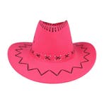 Cowboyhoed - Western Hoed met Stiksel - Onesize - Fuchsia, Nieuw