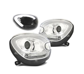 Phares Pour Mini R60 Countryman 10-15 Tube Light Fond Chromé, Autos : Pièces & Accessoires, Verzenden