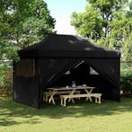 vidaXL Partytent inklapbaar pop-up met 4 zijwanden zwart, Verzenden