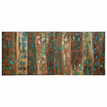 vidaXL Hoofdbord 120 cm massief gerecycled hout meerkleurig, Verzenden, Nieuw
