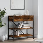 vidaXL Wandtafel 75x34,5x75 cm bewerkt hout gerookt, Huis en Inrichting, Tafels | Bijzettafels, Verzenden, Nieuw