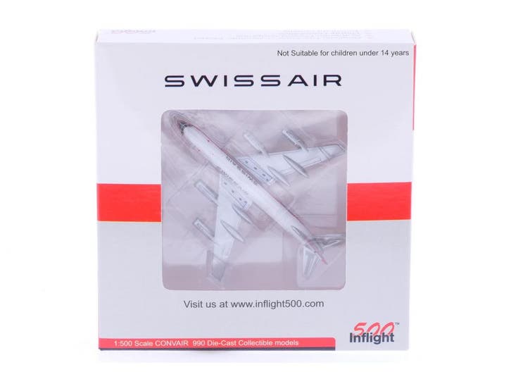 Schaal 1:500 Inflight 500 IF5990001 Swissair Convair 990..., Hobby en Vrije tijd, Modelbouw | Vliegtuigen en Helikopters, Gebruikt