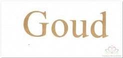 Bedrukt lint Wit met Gouden opdruk 45 mm 50 cm, Nieuw