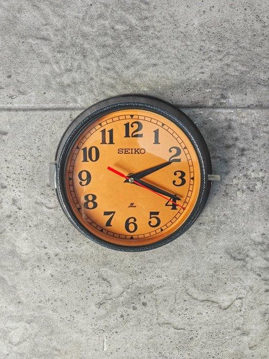 Horloge murale - Seikosha CO. LTD Seiko - Acier, Bakélite,, Antiquités & Art, Art | Objets design