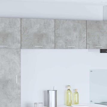 vidaXL Hangkast 2 st Beton Grijs en Wit Bewerkt hout, Verzenden, Nieuw