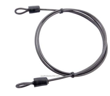 Staalkabeltjes met lussen voorzien van draadklem - 2.5mm, Verzenden, Nieuw
