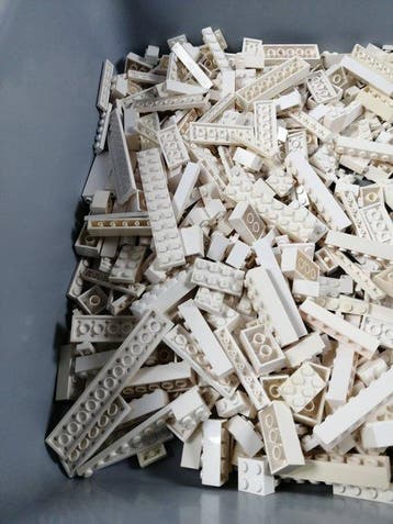 Lego - geen serie - 01. Partij van 1000 witte bouwstenen -